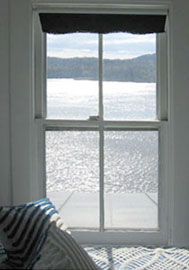 Hudson River view from bed